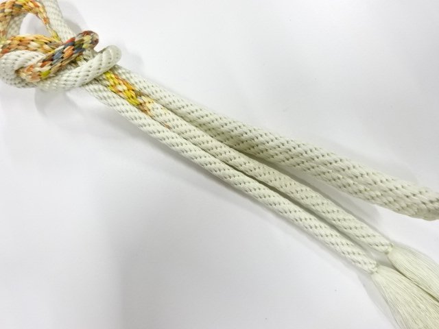 JAPANESE KIMONO / UNUSED HAND-TIED OBIJIME
